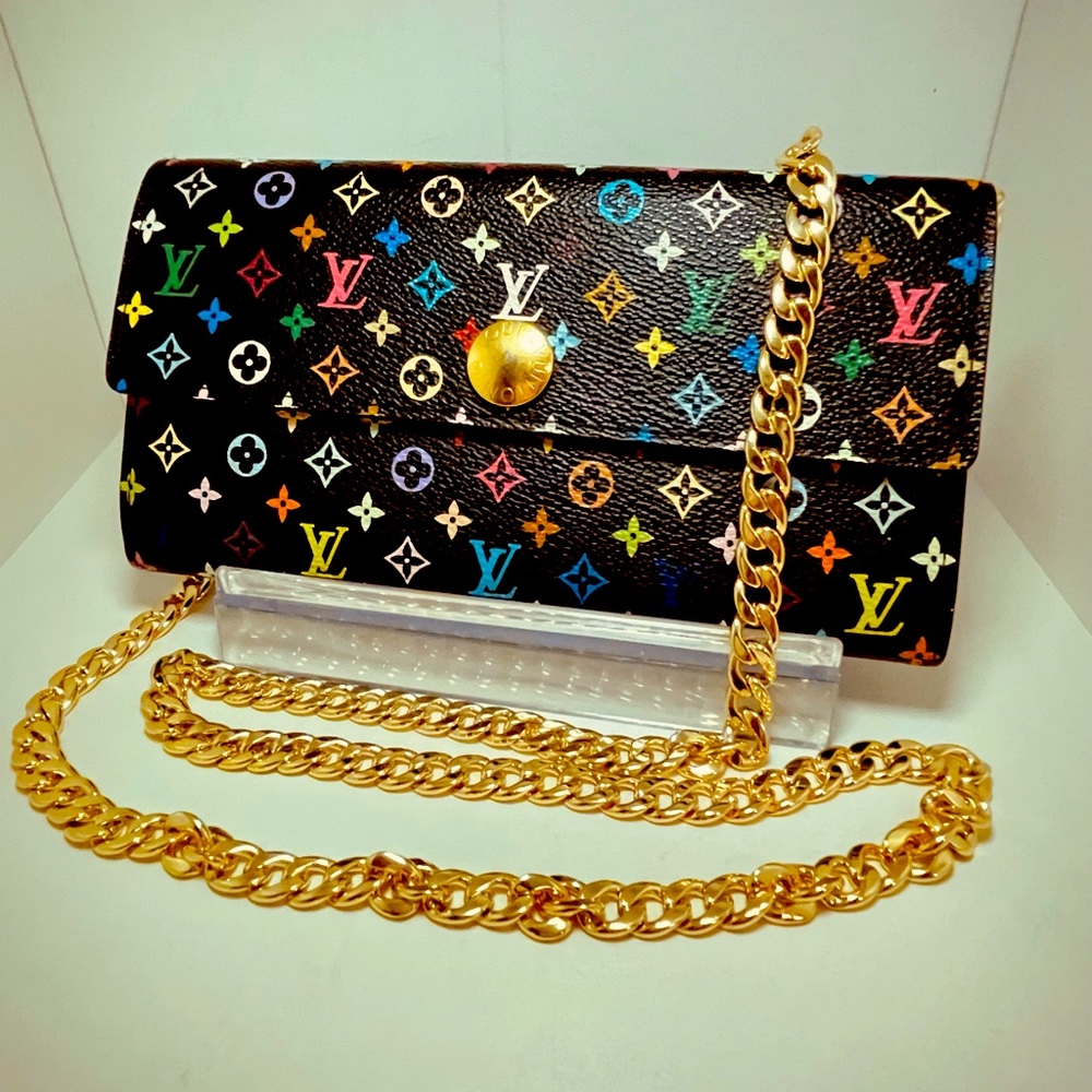 COPY - Louis Vuitton vintage Murakami black Sarah wallet